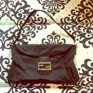 Black fendi nylon bag